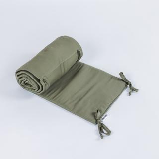 Mantinel do postýlky jednobarevný khaki VARIANTY PROVEDENÍ: DÉLKA 210 CM