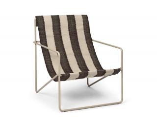 Křeslo Desert Lounge  Cashmere / Off-white / Chocolate  ferm LIVING