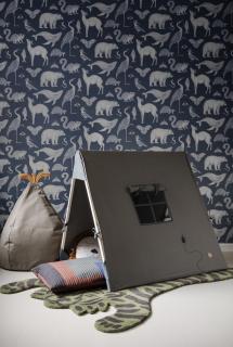 Tapeta Katie Scott Animals  Dark B  ferm LIVING