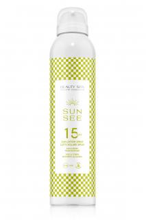 Opalovací mléko ve spreji SPF 15 – voděodolné Sun lotion spray - 200 ml