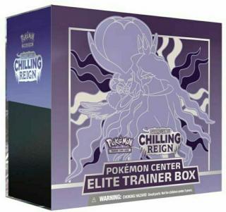 Pokémon TCG Chilling Reign Pokémon Center Shadow Rider Calyrex Elite Trainer Box