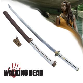 Chladné Zbraně Michonnes Katana  THE WALKING DEAD  se zádovým přehozem - OSTRÁ!