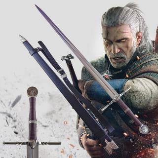 Dlouhý Zaklínačský meč/WITCHER - ocelový  SWORD ON HUMANS  s pevnou pochvou a popruhem!