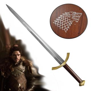 Meč Krále Severu  SWORD OF ROB STARK  s plaketou - Game of Thrones