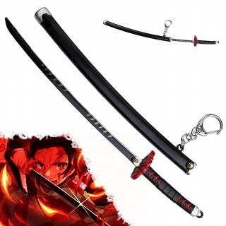 Nichirin vystřelovací přívěsek  TANJIRO FLAME SWORD  - Demon Slayer