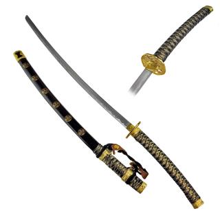 Zdobná katana  DOUBLEHAND SAMURAI  černá