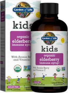 Garden of Life - Kids Organic Elderberry Immune Syrup - 116 ml