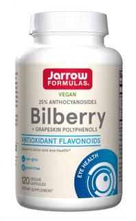 Jarrow Formulas Bilberry + Grapeskin Polyphenols 120 kapslí