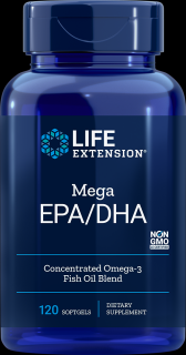 Life Extension Mega EPA DHA, 120 softgel kapslí