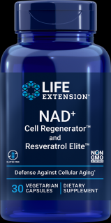 Life Extension NAD+ Cell Regenerator™ and Resveratrol Elite™, 30 rostlinných kapslí