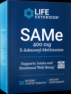 Life Extension SAMe (S-Adenosyl-Methionine), 400 mg, 30 enterosolventních tablet