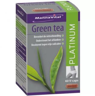 Mannavital Green Tea Platinum 60 V-kapslí - Zelený čaj