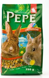 PEPE DELICIOUS kompletní krmivo pro králíky 750 g