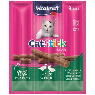 VITAKRAFT Cat tyčinka mini králík + kachna 3ks