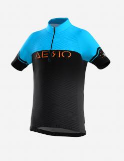 Dětský cyklistický dres Aero S2 modrý Velikost: 116