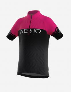 Dětský cyklistický dres Aero S2 růžový Velikost: 116