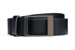 KOŽENÝ OPASEK S DŘEVĚNÝM DETAILEM | VIRIE BELT X L - 105 cm