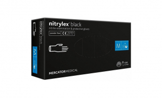 Mercator Nitrylex rukavice černé M 100 kusů