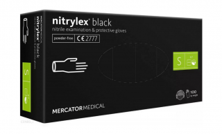 Mercator Nitrylex rukavice černé S 100 kusů