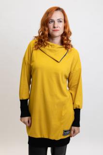 Mikinošaty GLAMOROUS UNI - M-XL, hořčicová