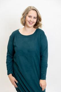 Mikinošaty LIVIA UNI - XL-3XL, Tmavě zelená