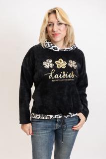 Pohodlná mikina DAISIES UNI - M-XL, Černá