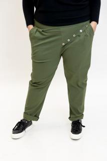 Pružné kalhoty ROBY plus UNI - XL-4XL, Khaki