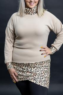 Šaty LEOPARD UNI - M-XL, Krémová