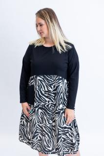 Šaty MAURICE UNI - XL-4XL, zebra