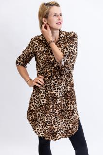 Šaty SAFARI UNI - M-XL, Leopard tmavý