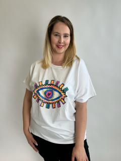 Tričko EYE UNI - XL-3XL, Bílá