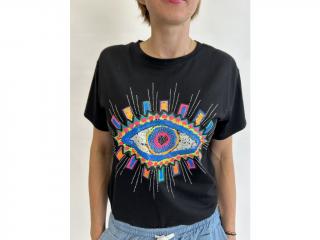 Tričko EYE UNI - XL-3XL, Černá