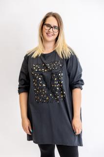 Tunika SALMA UNI - 2XL-4XL, Tmavě šedá