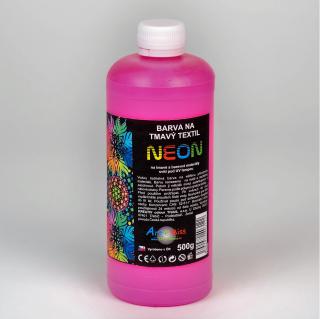 Barva na tmavý textil - neon (září pod UV světlem) Vyberte odstín: 82 neon fialová, Vyberte velikost: 500g