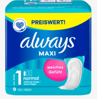 Always Maxi normal 9ks