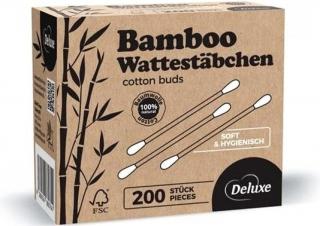 DELUXE Bambusové vatové tyčinky do uší EcoBamboo 200 ks