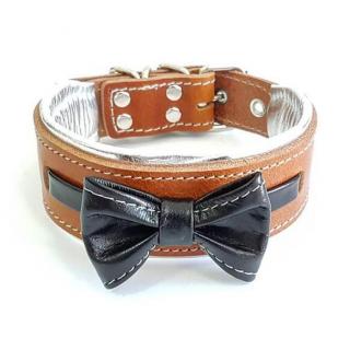 Obojek pro psa Bestia Collar Bowtie hnědo černý Velikost: L