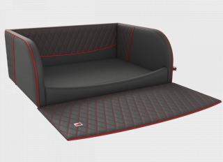 Postel pro psa do kufru Travelmat (na míru) Barva: Blackred extreme plus