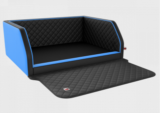 Postel pro psa do kufru Travelmat (na míru) Barva: Blueblack  duo plus