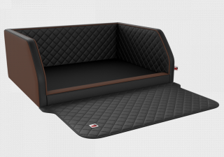 Postel pro psa do kufru Travelmat (na míru) Barva: Brownblack duo plus