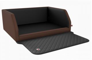 Postel pro psa do kufru Travelmat (na míru) Barva: Brownblack plus