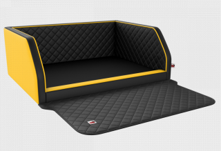 Postel pro psa do kufru Travelmat (na míru) Barva: Yellowblack duo plus