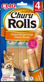 Churu Cat Rolls Chicken wraps&Chicken cream 4x10g