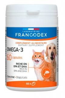 Francodex omega 3 capsules pes, kočka 60tab