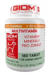 Giom pes multivitamín 180 tbl+20% zdarma