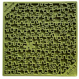 SodaPup lízací podložka Puzzle  20 x 20cm Barva: Zelená