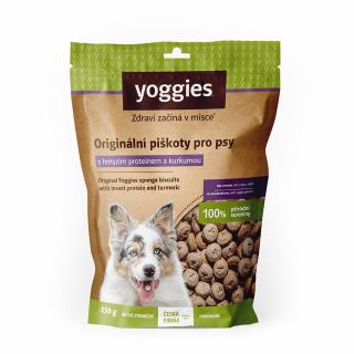 Yoggies hypoalergenní bezlepkové piškoty s hmyzím proteinem a kurkumou 150g