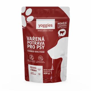 Yoggies Vařená potrava pro psy – hovězí maso s quinoou Velikost: 150g