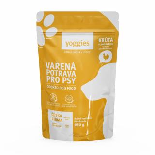 Yoggies Vařená potrava pro psy – krůtí maso s pohankou Velikost: 150g