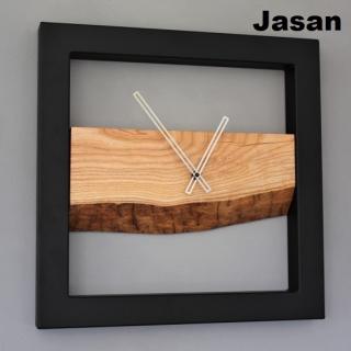 Nástěnné hodiny S-Clock Rozměr rámu: 40x40cm, Ručičky: nerez, Výdřeva: JASAN